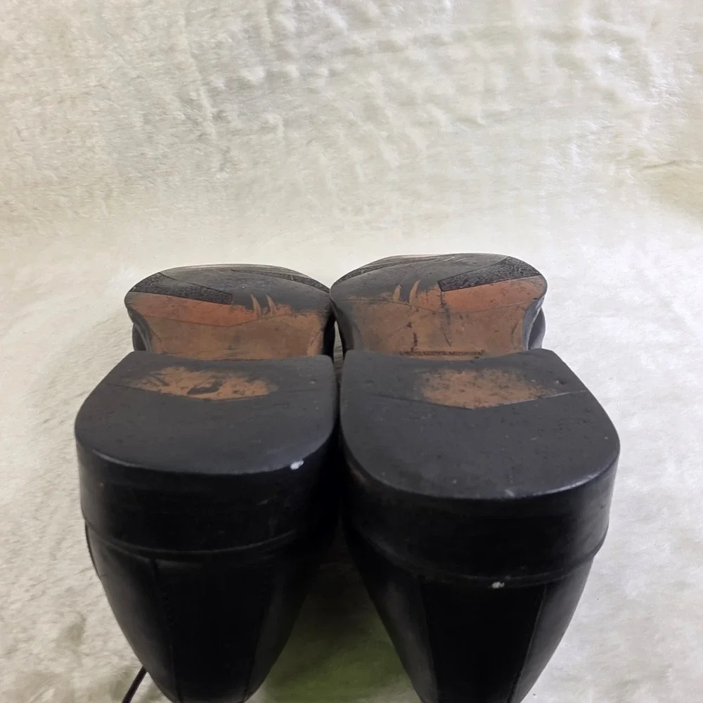 Aldo Oxford Dress Shoes Black Leather Square Toe Romania Mens 46 12